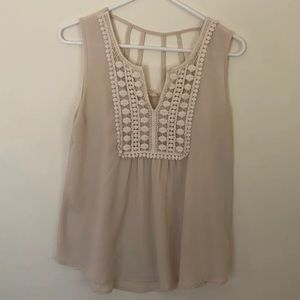Boutique Lace Cream Tank